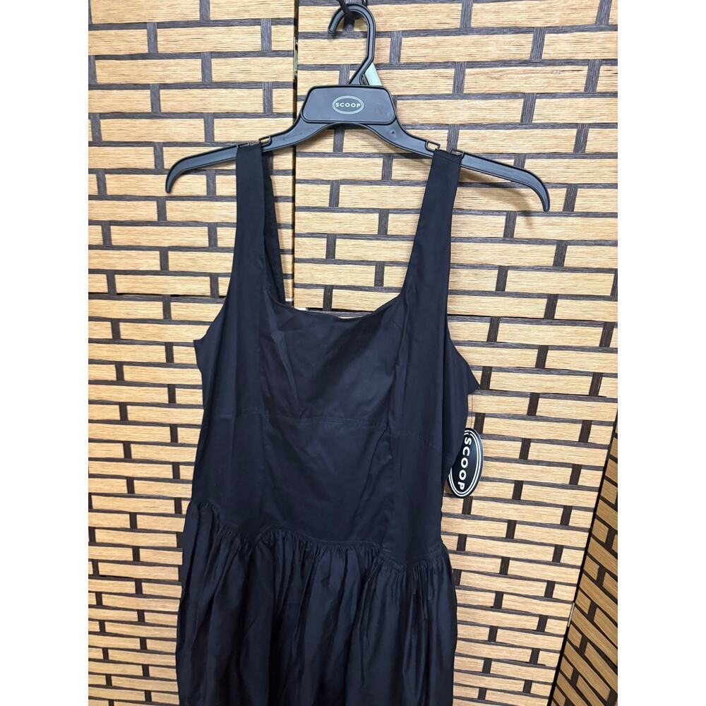 Scoop Black Drop Waist Midi Dress Size Medium - Picture 4 of 9